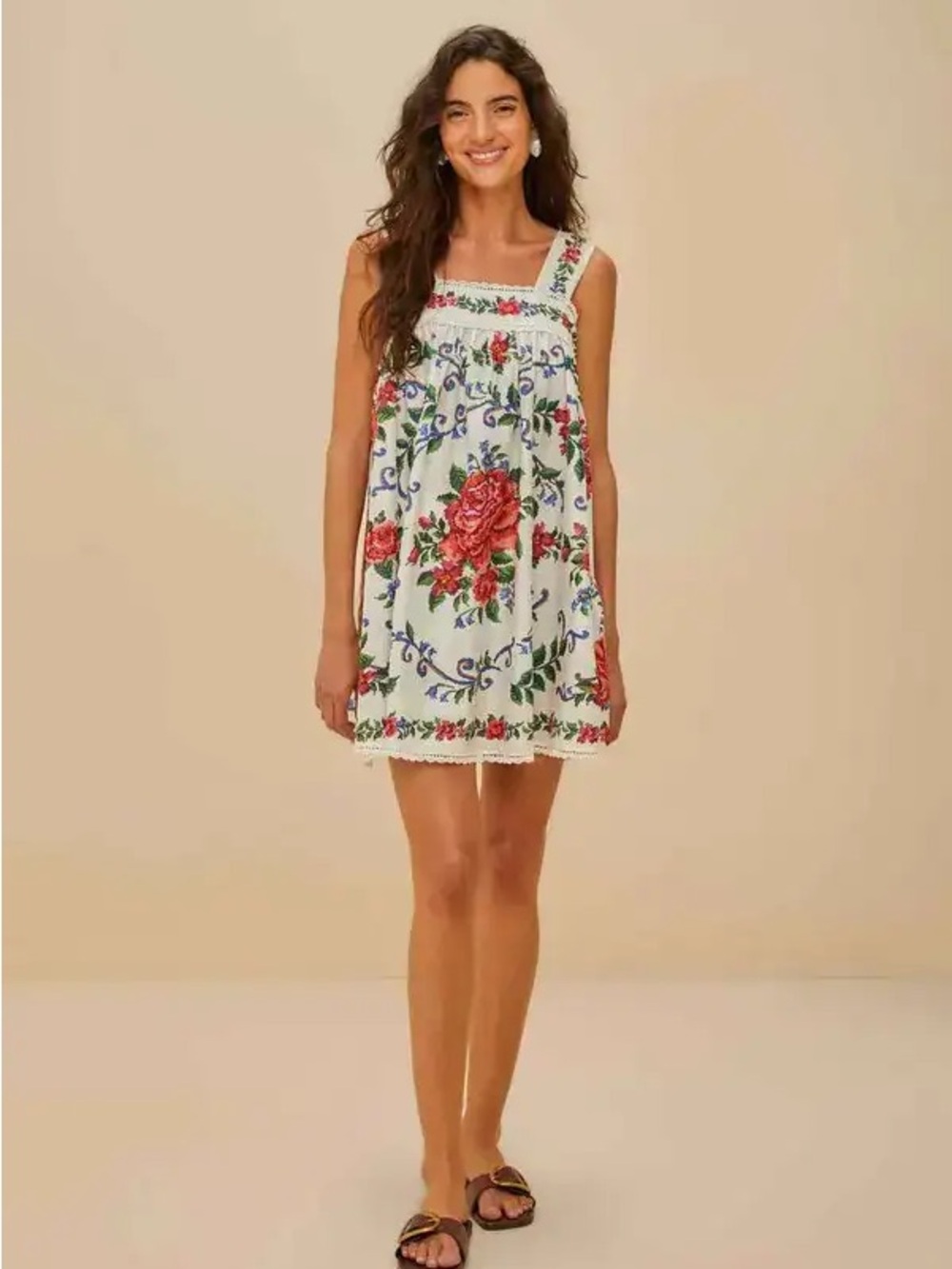 Farm Rio Flower Tapestry Dress